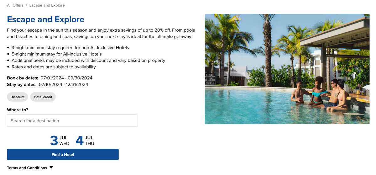 Hilton Escape and Explore 20 percent discount