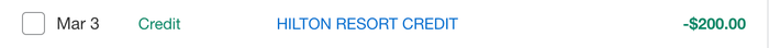 Hilton Resort statement credit Amex Hilton Resort statement credit Amex