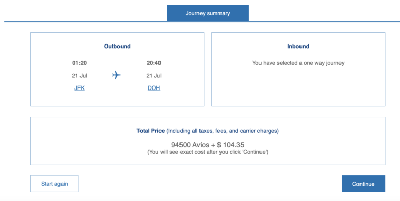 JFK DOH British Airways