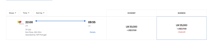JFK LIS LifeMiles JFK LIS LifeMiles
