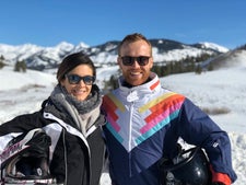 Enjoying Jackson Hole, Wyoming with some snowmobiling