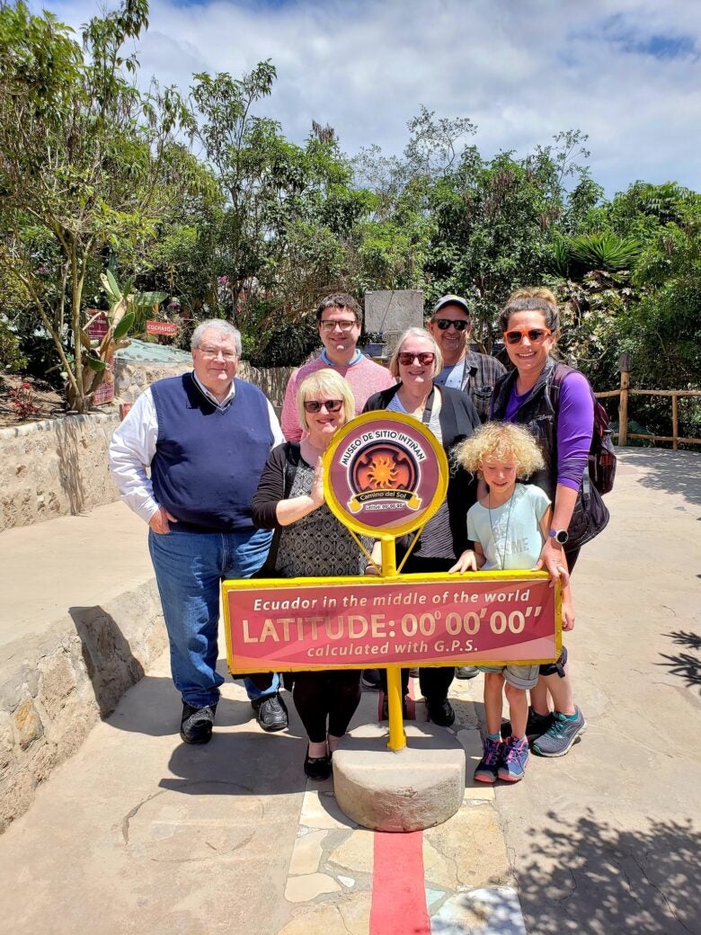 On the equator in Ecuador