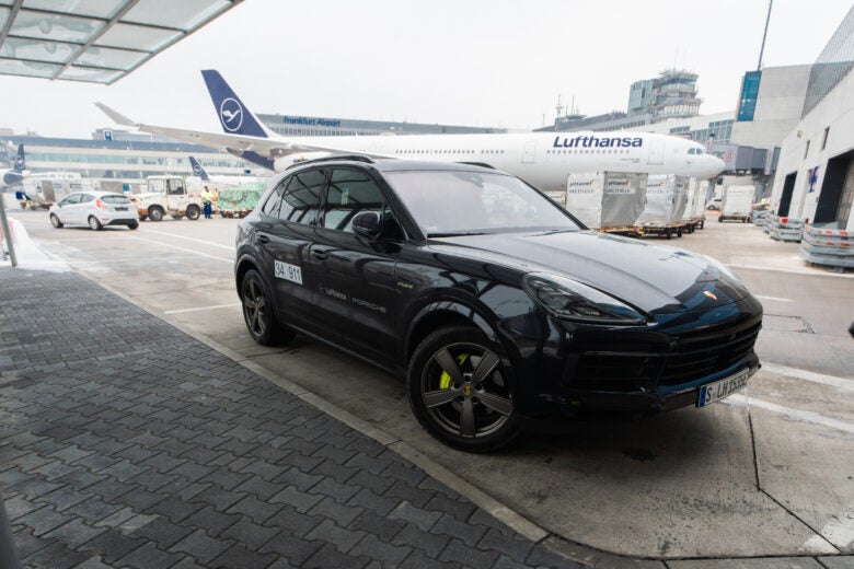 Lufthansa First Class Porsche ground transfer service