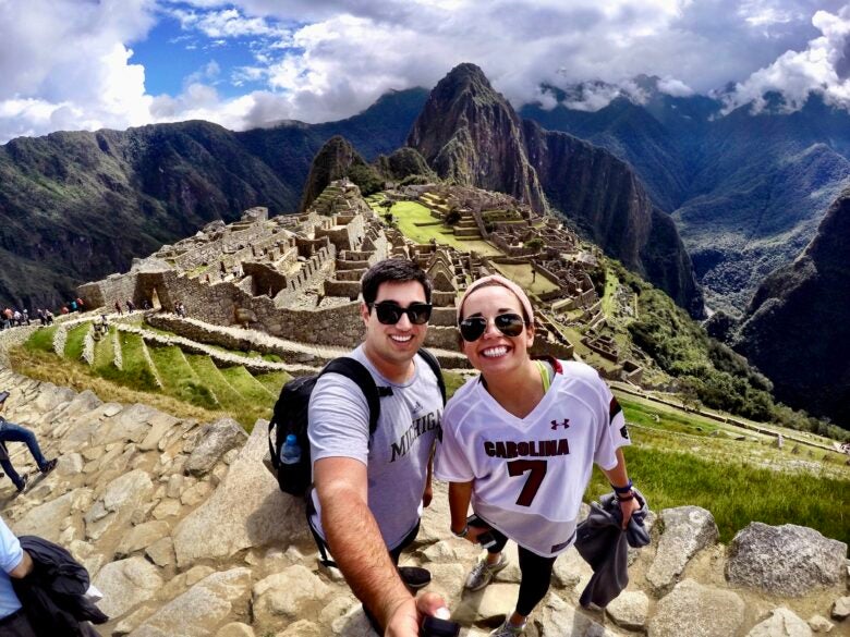 Hiking Machu Picchu with a childhood friend!