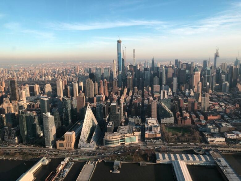 The view of Manhattan from a Blade Helicopter ride to JFK