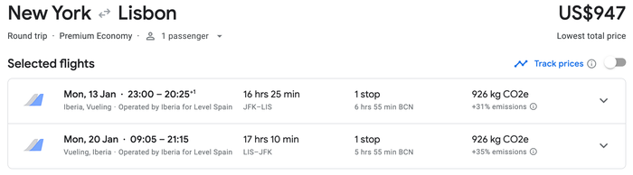 New York to Lisbon New York to Lisbon