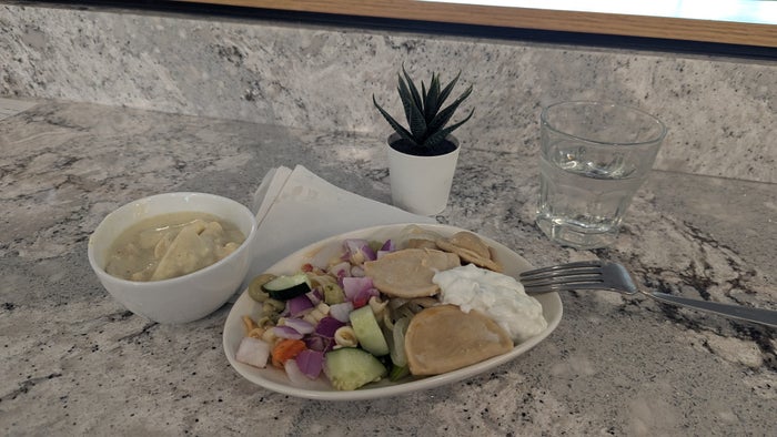 PIT The Club lounge food and beverage plate PIT The Club lounge food and beverage plate