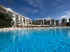 I took a refreshing plunge at the Park Hyatt Dubai's large pool.