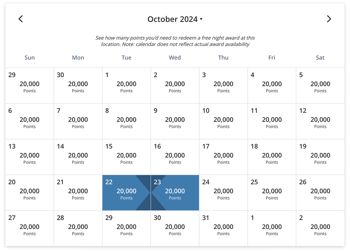 Park Hyatt Johannesburg Award Rates