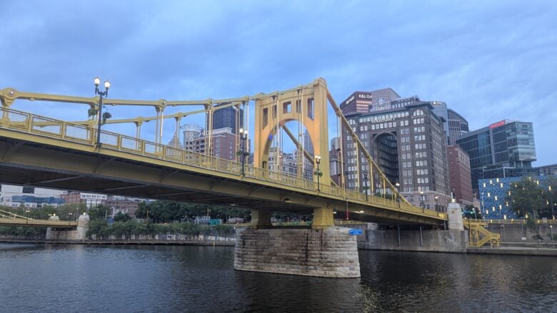 Pittsburgh's Andy Warhol Bridge from the Gateway Clipper