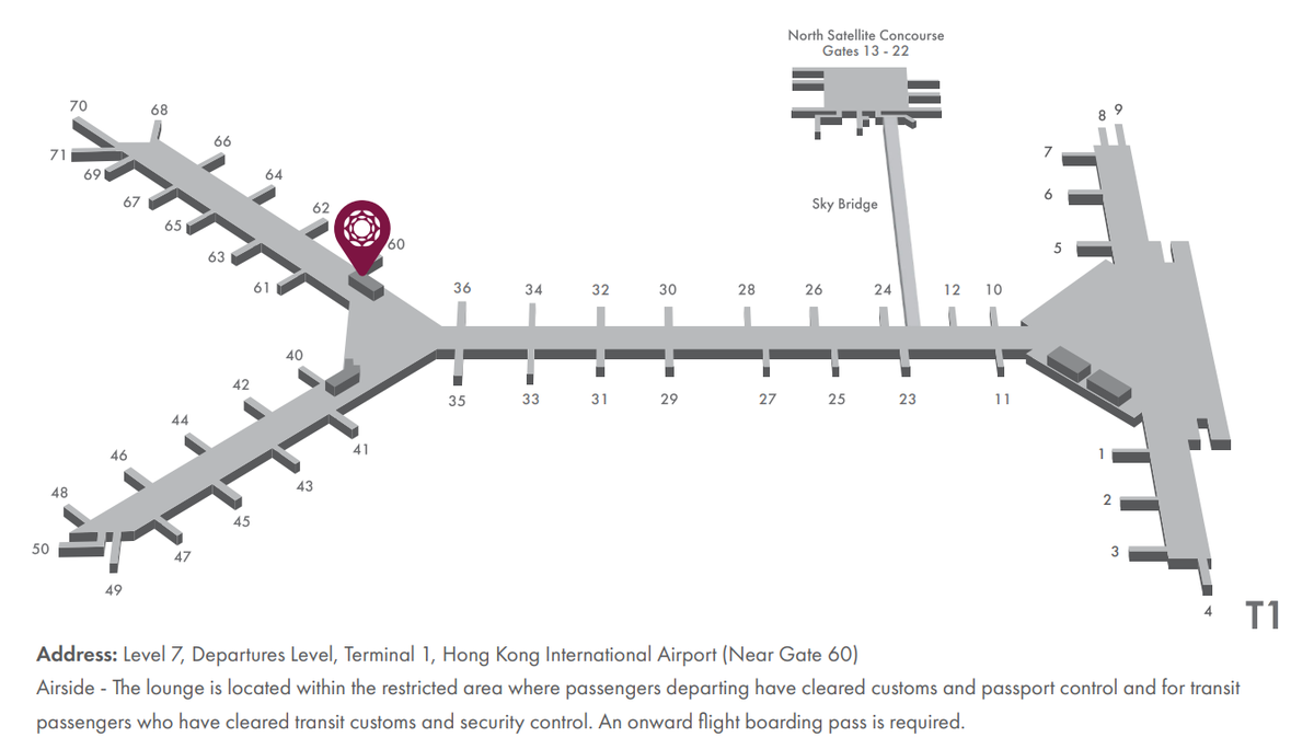 Plaza Premium Lounge HKG Gate 60 map