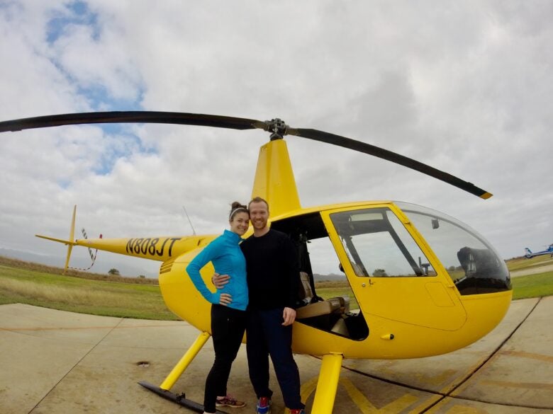 Just before our Helicopter Tour of Kaua'i, Hawaii