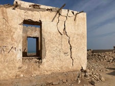 Building ruins in the north of Qatar.