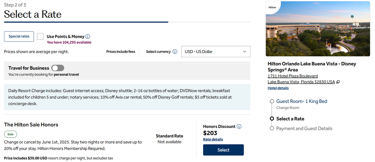 Rates Hilton Orlando Lake Buena Vista 052525