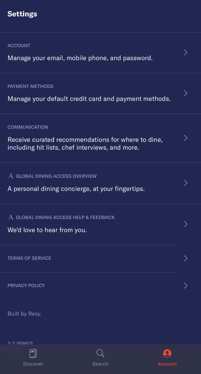Resy Account App Resy Account App