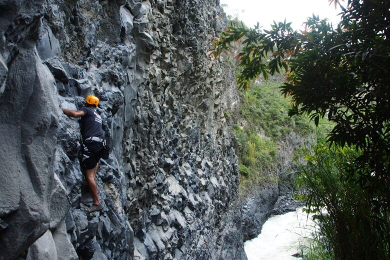 Rock Climbing outside of the adventure town of Banos, Ecuador