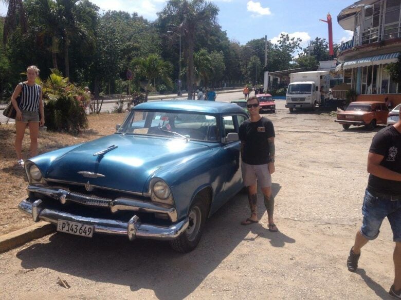 Checking out some classic cars in Cuba