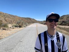 The road to Joshua Tree National Park