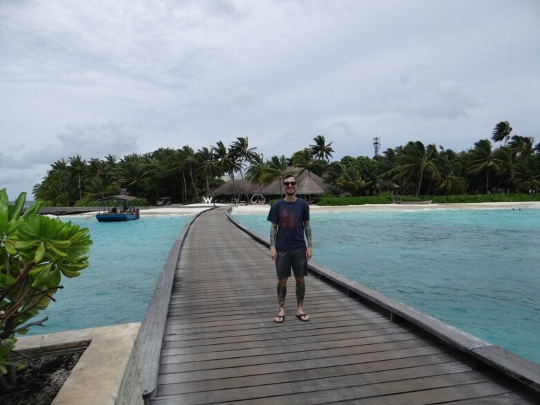 The walkway to W Maldives, where we stayed