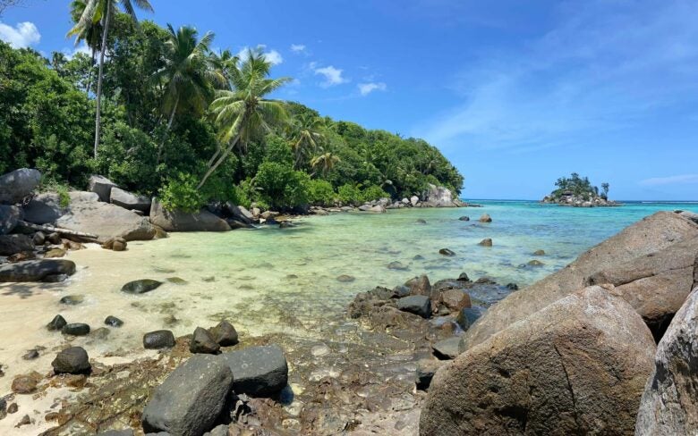 A beautiful beach in Seychelles.