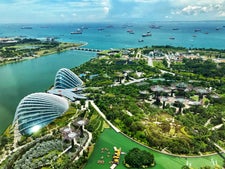 View of Gardens by the Bay from Marina Bay Sands deck