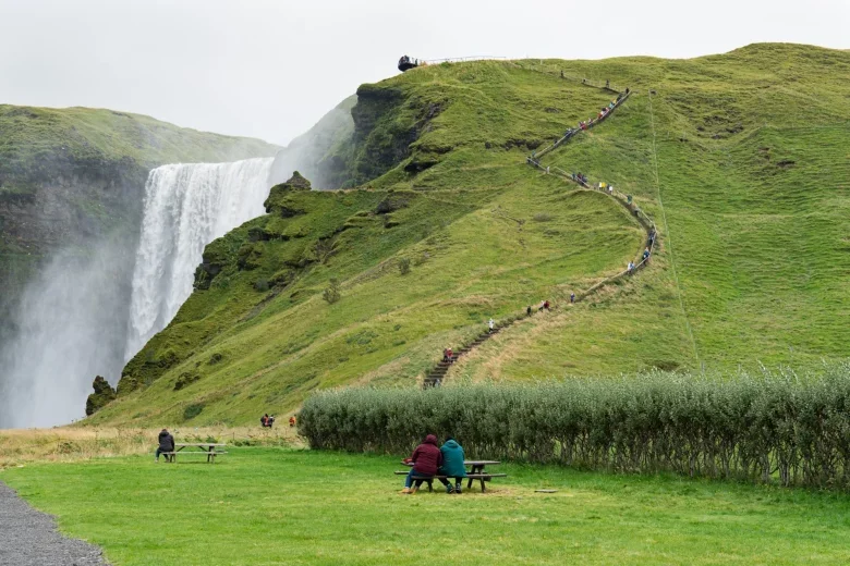 Skogafoss waterfall in Iceland.