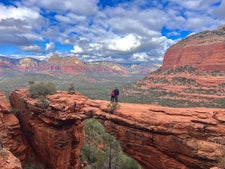 Hiking the famous Devil’s Bridge in Sedona — a must for dare devils.