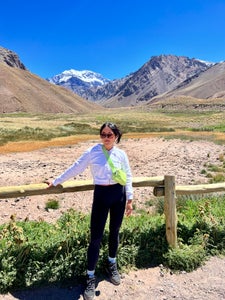 Hiking in Aconcagua National Park in Argentina after copious amounts of malbec and steak.