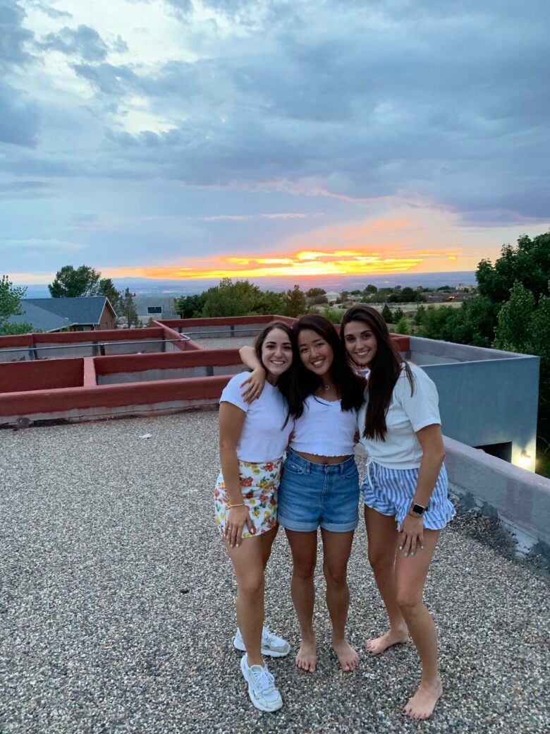 My friends and I enjoying the sunset from Albuquerque, New Mexico.