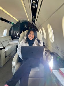 Stella on Private Jet