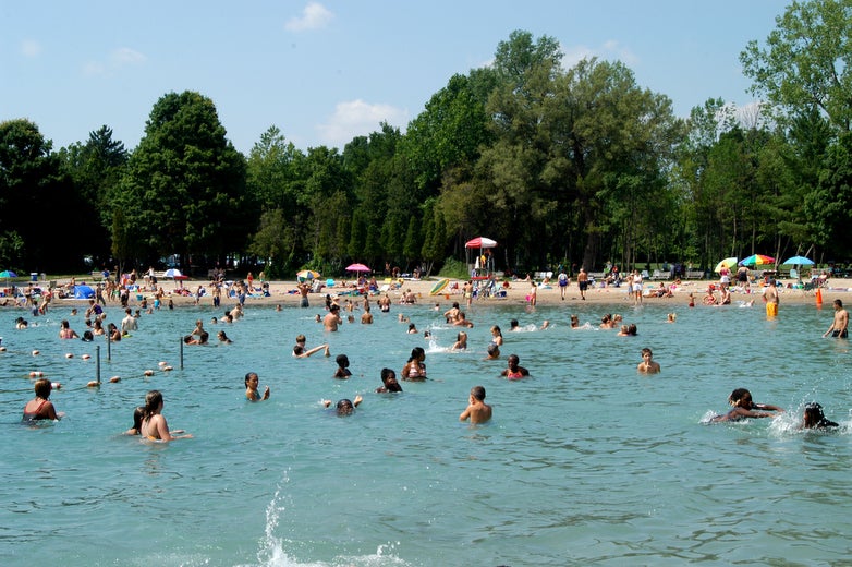 Swimming in Green Lakes State Park