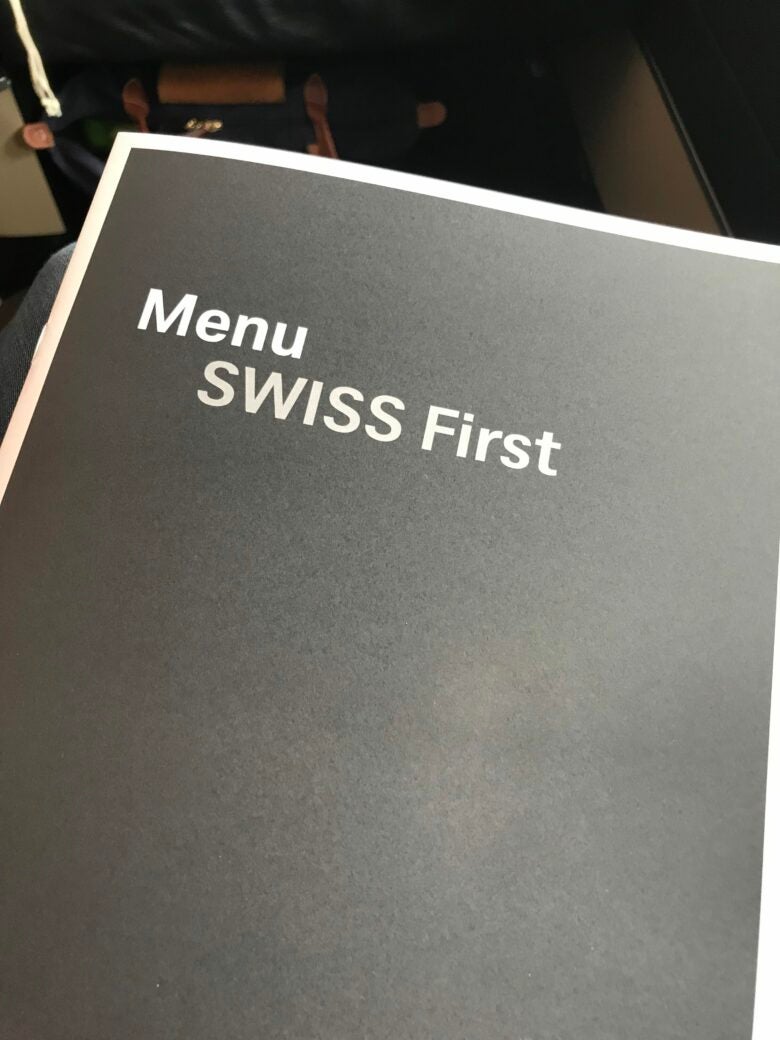 Swiss First Menu