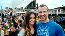 A crowded evening with friends and drinks at the Sydney Opera House
