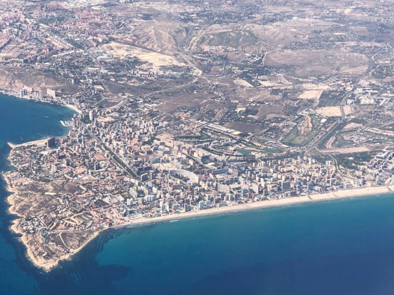 The Mediterranean coastline in Spain