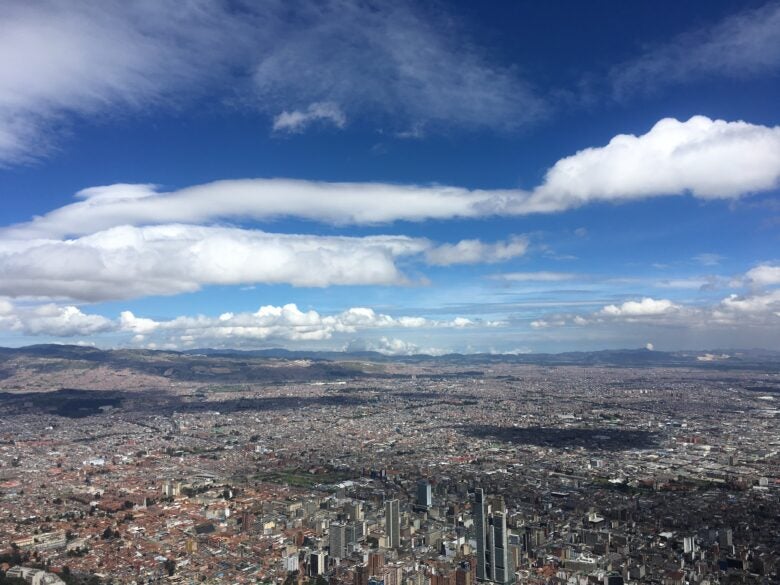 The expanse of Bogotá, Colombia.