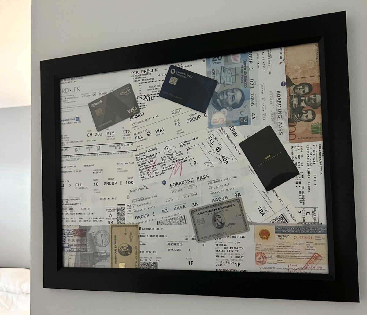 Travel Picture Frame Mementos