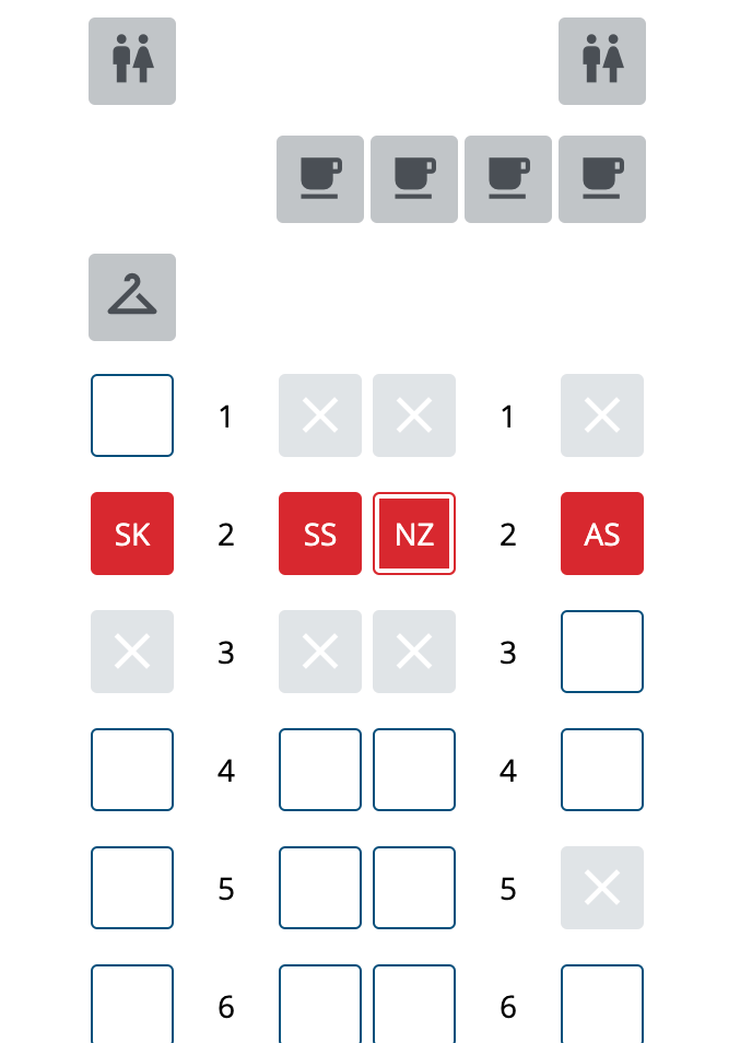 United Polaris seat map