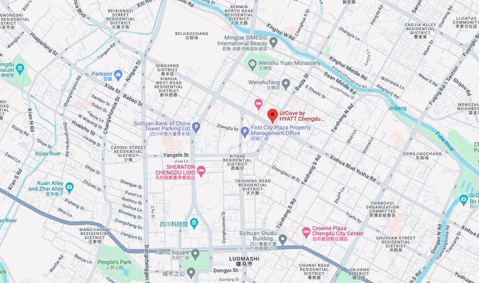 UrCove Chengdu Wenshu Monastery Taikoo Li location