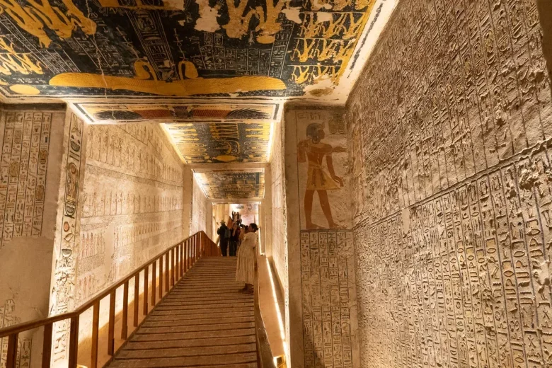 Inside a tomb within the Valley of the Kings in Egypt.