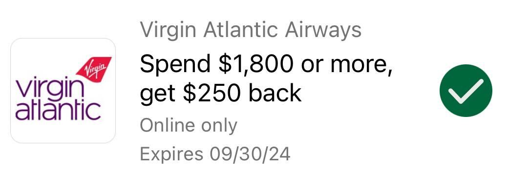 Virgin Atlantic Amex Offer