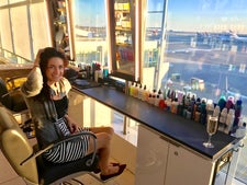 Having a blowout/style at the Virgin Atlantic Clubhouse was a crazy lounge experience!