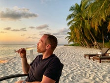 Bubbly with dinner on the W Maldives, Private Island