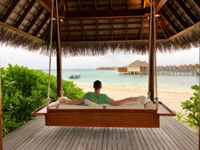 Relaxing and taking in the view at the W Maldives