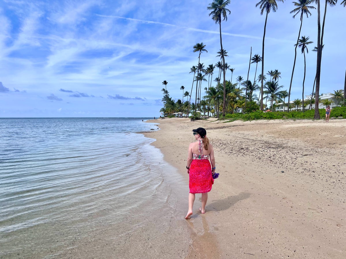 Walking on the beach at Hyatt Regency Grand Reserve Puerto Rico