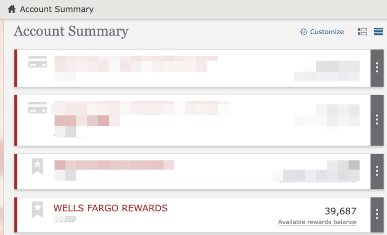 Wells Fargo Account Summary