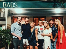 Enjoying a night out with friends in the Big Apple!