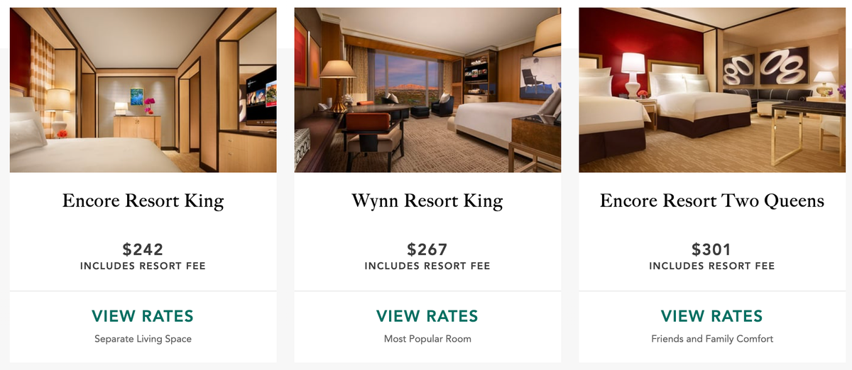 Wynn Encore Las Vegas room rate