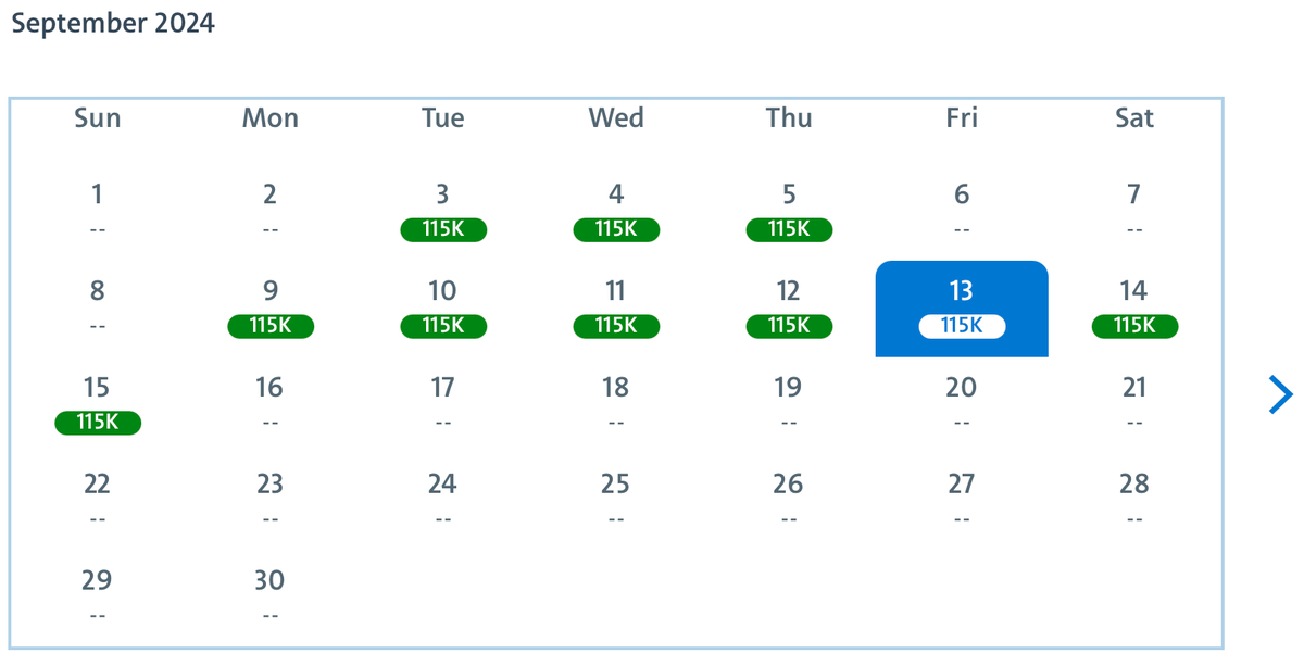 AA Etihad first award calendar