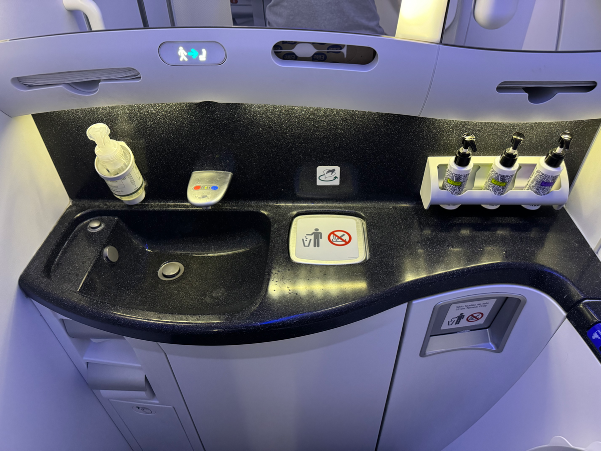 Aeromexico B787 9 business class lavatory sink