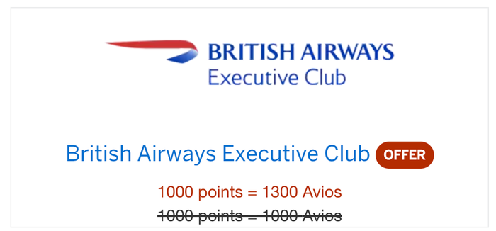 Amex British Airways Transfer Bonus American Express Membership Rewards British Airways Transfer